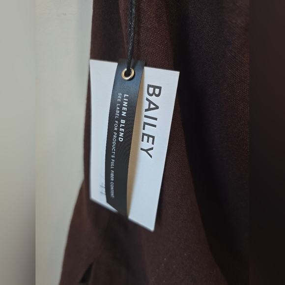 BAILEY Brown LINEN Button-Down CORSET Top Sleevless Size M L - Picture 3 of 6